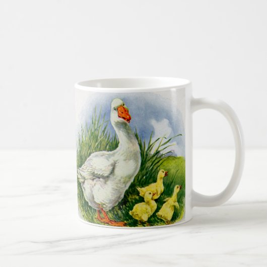 Mama-Ente und -Enten der 30er Jahre Kaffeetasse (Rechts)