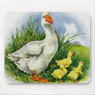Mama-Ente und -Enten der 30er Jahre Mousepad