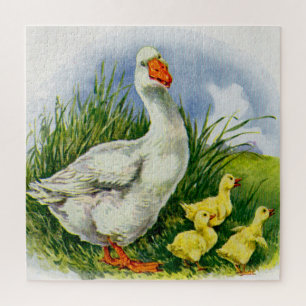 Mama-Ente und -Enten der 30er Jahre Puzzle