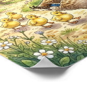 Mama Ente und Entenküken Kinderkrippe Poster (Ecke)