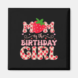 Mama Erdbeere erster Geburtstag Familie lustige Er Magnet