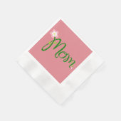 Mama Erdbeere Rosa Cocktail Napkin Serviette (Ecke)