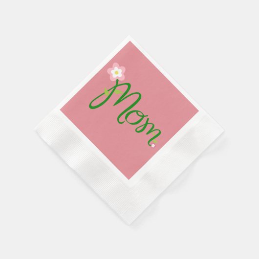 Mama Erdbeere Rosa Cocktail Napkin Serviette (Ecke)