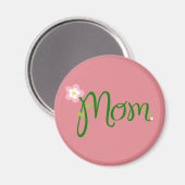 Mama Erdbeere Rosa Magnet (Vorderseite/Rückseite)