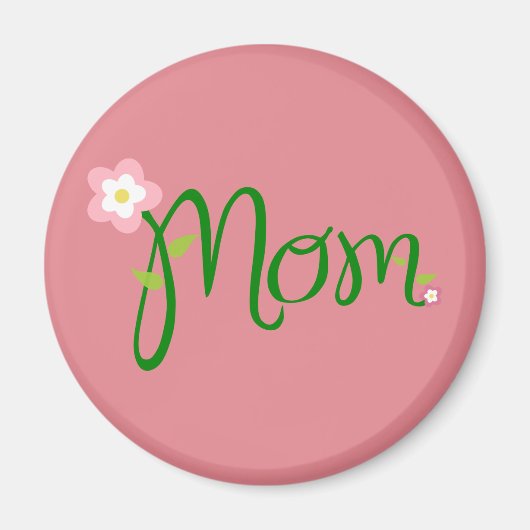 Mama Erdbeere Rosa Magnet (Vorne)