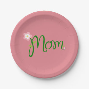 Mama Erdbeere Rosa Pappteller