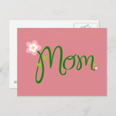 Mama Erdbeere Rosa Postkarte (Vorne/Hinten)