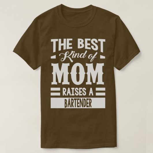 Mama erhöht Barkeeper T-Shirt (Design vorne)