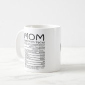 Mama Ernährung Fakten Beste Mama je anpassbar Kaffeetasse (Vorderseite Links)