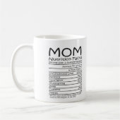 Mama Ernährung Fakten Beste Mama je anpassbar Kaffeetasse (Links)