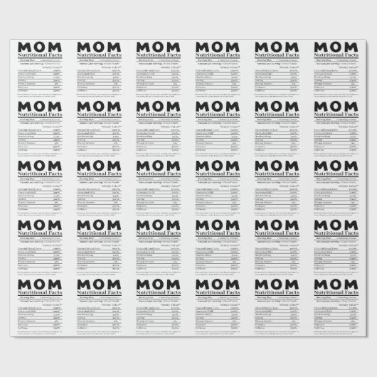 Mama Ernährungsfakte Geschenkpapier (Flach)