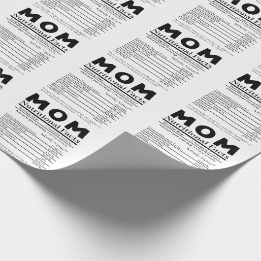 Mama Ernährungsfakte Geschenkpapier (Ecke)