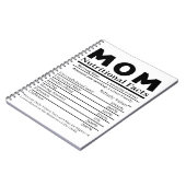 Mama Ernährungsfakte Notizblock (Linke Seite)