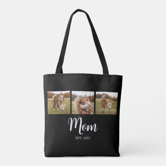 Mama erstellt Script Black 3 Foto Tote Bag Tasche (Rückseite)