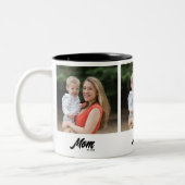 Mama erstellt Skript Black 3 Foto Zweifarbige Tasse (Links)