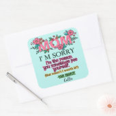 Mama, es tut mir leid, dass ich der Grund bin, war Quadratischer Aufkleber (Umschlag)