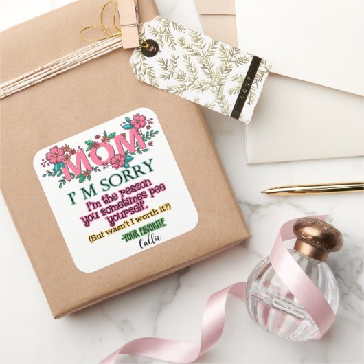 Mama, es tut mir leid, dass ich der Grund bin, war Quadratischer Aufkleber (Schenken)