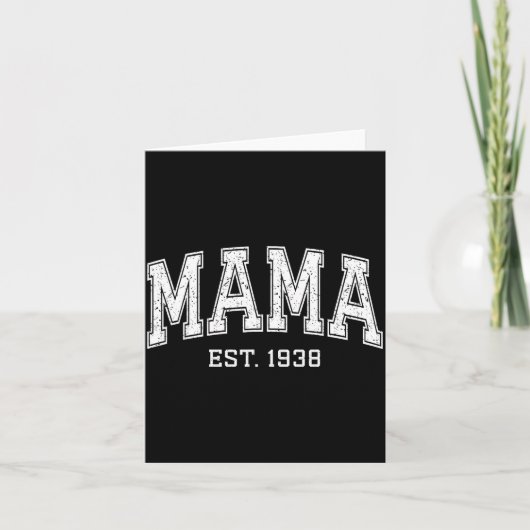 Mama Est 1938 Mom D Mothers Day Ized  Karte (Vorderseite)