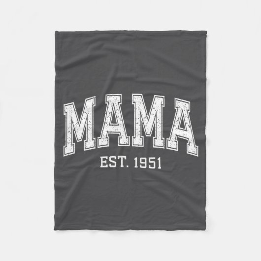 Mama Est 1951 Mom D Mothers Day Ized  Fleecedecke (Vorderseite)