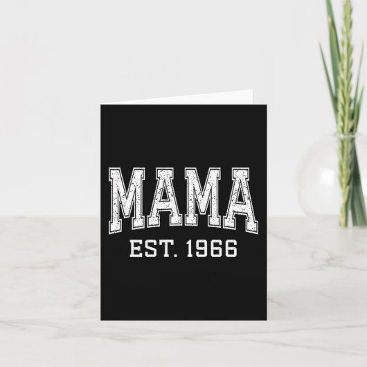 Mama Est 1966 Mom D Mothers Day Ized  Karte (Vorderseite)