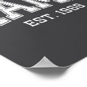 Mama Est 1969 Mom D Mothers Day Ized  Poster (Ecke)