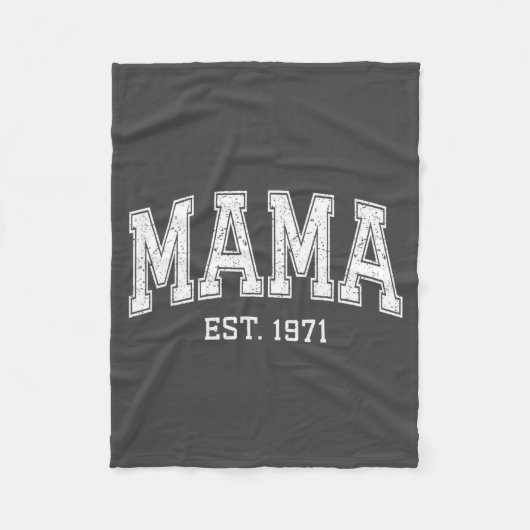 Mama Est 1971 Mom D Mothers Day Ized  Fleecedecke (Vorderseite)