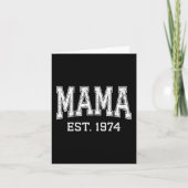 Mama Est 1974 Mom D Mothers Day Ized Premium Tri-b Karte (Vorderseite)