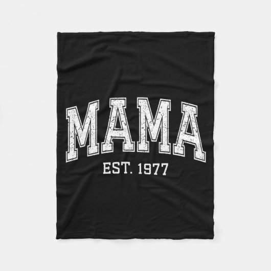 Mama Est 1977 Mom D Mothers Day Ized  Fleecedecke (Vorderseite)