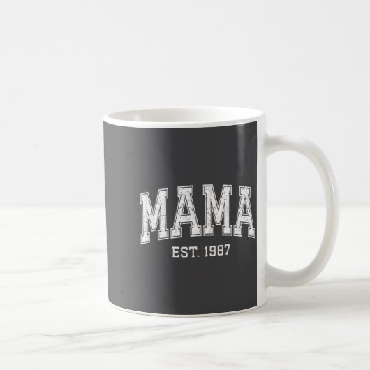 Mama Est 1987 Mom D Mothers Day Ized  Kaffeetasse (Rechts)