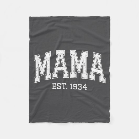 Mama Est 19 Mom D Mothers Day Ized  Fleecedecke (Vorderseite)