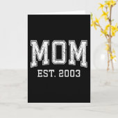 Mama Est 2003 Benutzerdefinierte Personalisierte M Karte (Gelbe Blume)