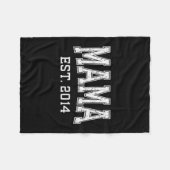 Mama Est 2014 Mom D Mothers Day Ized Premium Tri-b Fleecedecke (Vorderseite (Horizontal))