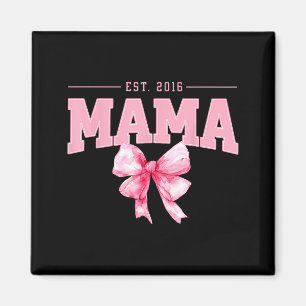 Mama est 2016 kokette rosa Schleife Retro-Mutter M Magnet