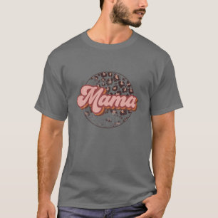 Mama Est 2022 New Mama Mother Proud Mom Leopard T-Shirt