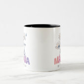 Mama Est 2024 Mothers Day Zweifarbige Tasse (Mittel)