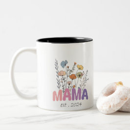 Mama Est 2024 Mothers Day Zweifarbige Tasse