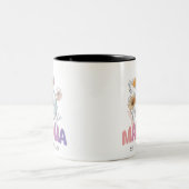 Mama Est 2024 Mothers Day Zweifarbige Tasse (Mittel)