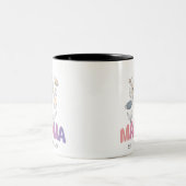 Mama Est 2024 Mothers Day Zweifarbige Tasse (Mittel)