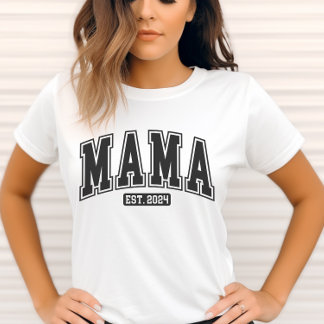 Mama Est. 2024 T - Shirt- Junge Mutter-Geschenk- S T-Shirt