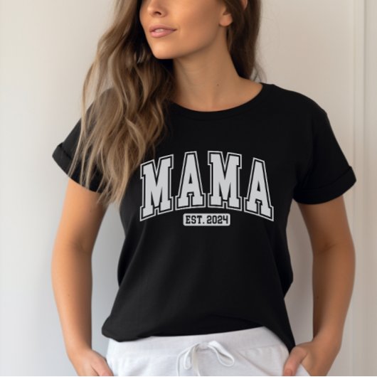 Mama Est. 2024 T - Shirt- Junge Mutter-Geschenk- S T-Shirt