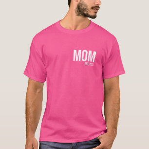 Mama Est. 2025 Coole Muttermilch festgestellte Mam T-Shirt