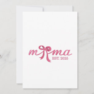 Mama Est 2025 Hot Pink Bow Coquette Muttertag Einladung