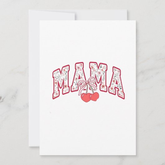 Mama est 2025 Mütter Tag Coquette Bogen Einladung (Vorderseite)