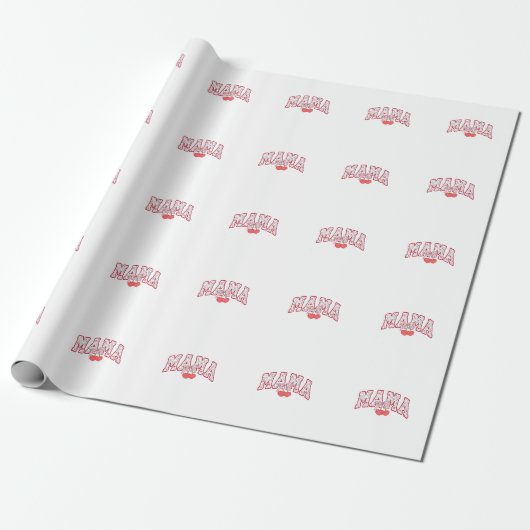 Mama est 2025 Mütter Tag Coquette Bogen Geschenkpapier (Ungerollt)