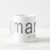 Mama Est 2025 Personalisierte Tasse (Vorderseite Links)