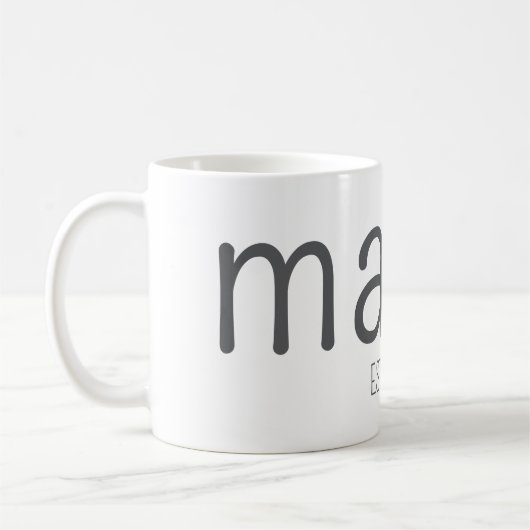 Mama Est 2025 Personalisierte Tasse (Links)