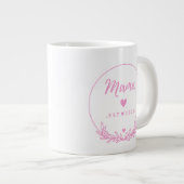 Mama Est.2025 shirt -Mother gift Pink Minimal -  Jumbo-Tasse (Vorderseite Rechts)