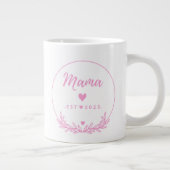 Mama Est.2025 shirt -Mother gift Pink Minimal -  Jumbo-Tasse (Rechts)