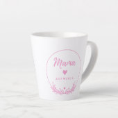 Mama Est.2025 shirt -Mother gift Pink Minimal - Milchtasse (Rechte Ecke)