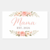 MAMA EST 2026 AUFKLEBER (Vorderseite)